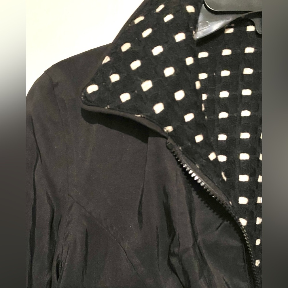 Mycra Pac Reversible Black Nylon/Black and White Wool Jacket S/M - Picture 7 of 9
